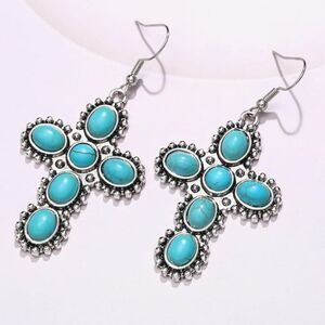 NEW BRAND NO BOUNDARIES WESTERN JEWELRY BOHO VINTAGE  TURQUOI EARRINGS